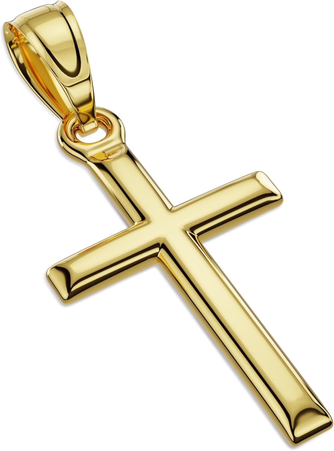 Exquisite Cross Necklace for Men and Women, Silver/Gold/Black Cross Chain with Top-Grade 316L Stainless Steel Cross Pendant, 18-24 Inch Box/Byzantine Chains - WORLD TIME VISITS