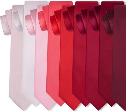 4PCS Solid Ties Satin Tie Wedding Neckties + 1 Magnetic Box