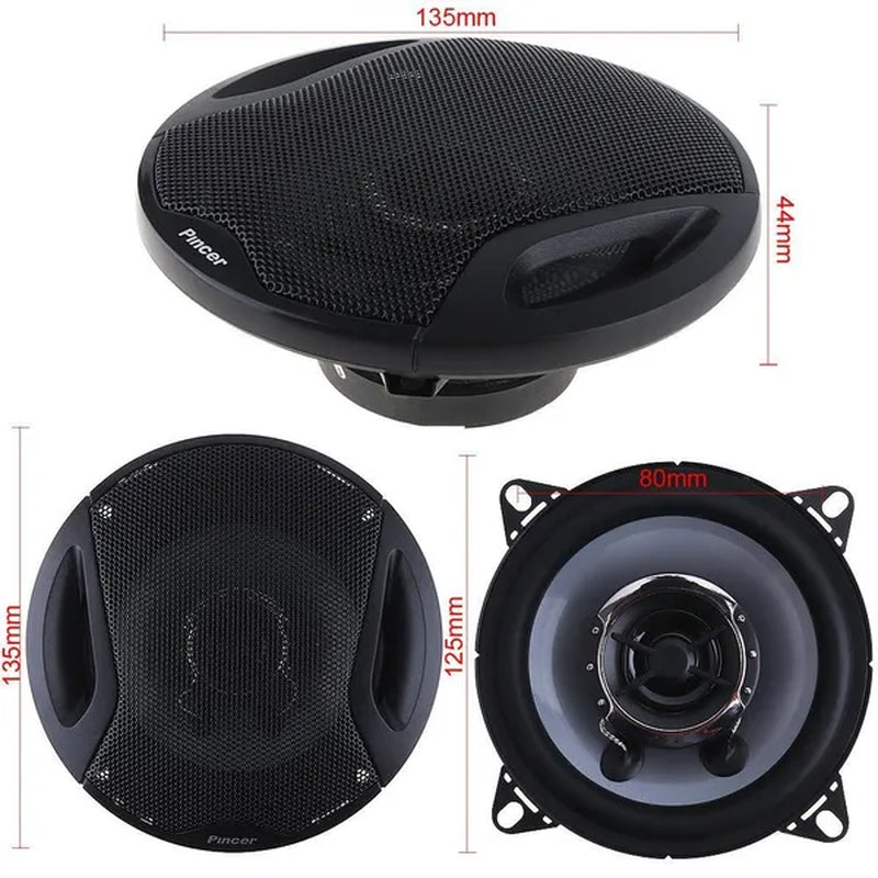 2Pcs 4 Inch 10Cm 150W Dual-Cone Car Coaxial Horn Audio Music Stereo Full Range Frequency Hifi Speakers Non-Destructive Installation