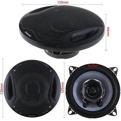 2Pcs 4 Inch 10Cm 150W Dual-Cone Car Coaxial Horn Audio Music Stereo Full Range Frequency Hifi Speakers Non-Destructive Installation