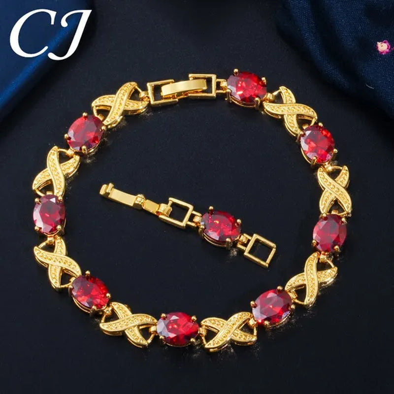 CANDICE Indian Luxury Wedding Party Bangle Jewelry with AAA CZ Stone Gold Plated X Shape Bracelet for Summer Fashion