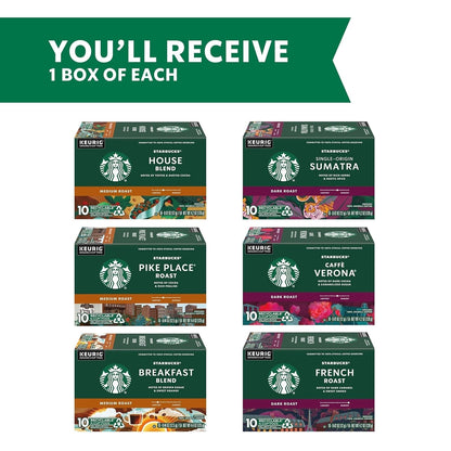 K-Cup Coffee Pods, Medium and Dark Roast Coffee Variety Pack for Keurig Brewers, 100% Arabica, 6 Boxes (60 Pods Total) - WORLD TIME VISITS