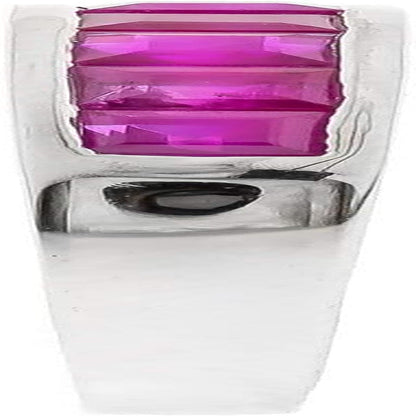 14K White Gold Mozambique Genuine Ruby Ring with Diamonds for Women | Ethically, Authentically & Organically Sourced (Square-Cut) Shaped Ruby Hand-Crafted Jewelry for Her | Ruby Ring for Women