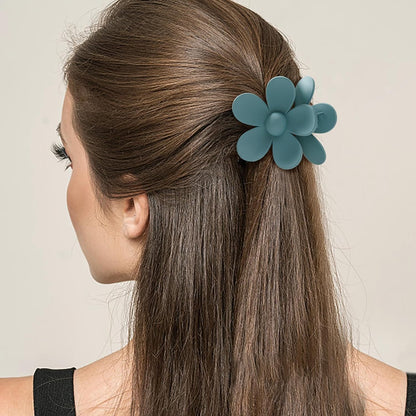 8PCS Hair Clips for Women, Flower Claw Clips for Thick Hair, Non-Slip Hair Accessories with Multi-Styles, Neutral Colors Variety Pack
