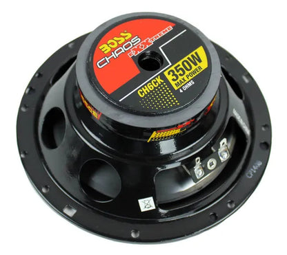 2) BOSS CH6CK 6.5" 350W Car 2 Way Component Car Audio Speakers System Red Stereo
