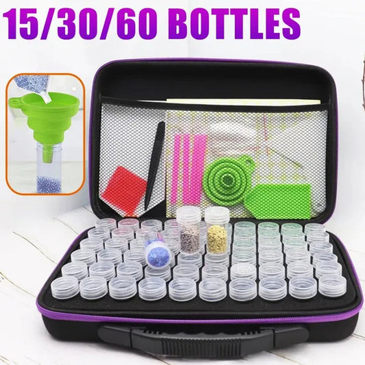 DIY Diamond Painting Accessories 15/30/ 60-slot Diamond Painting Storage Box Tools For Diamond Art Embroidery Bead Storage