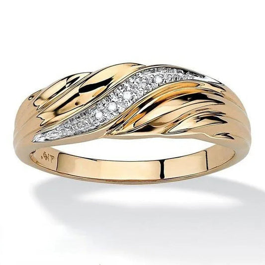 New Fashion Luxury Exquisite Twist Zirconia Ring Engagement Ring Lightning-Shaped Water Ripples on the Surface Zirconia Wedding Ring Size 5-12
