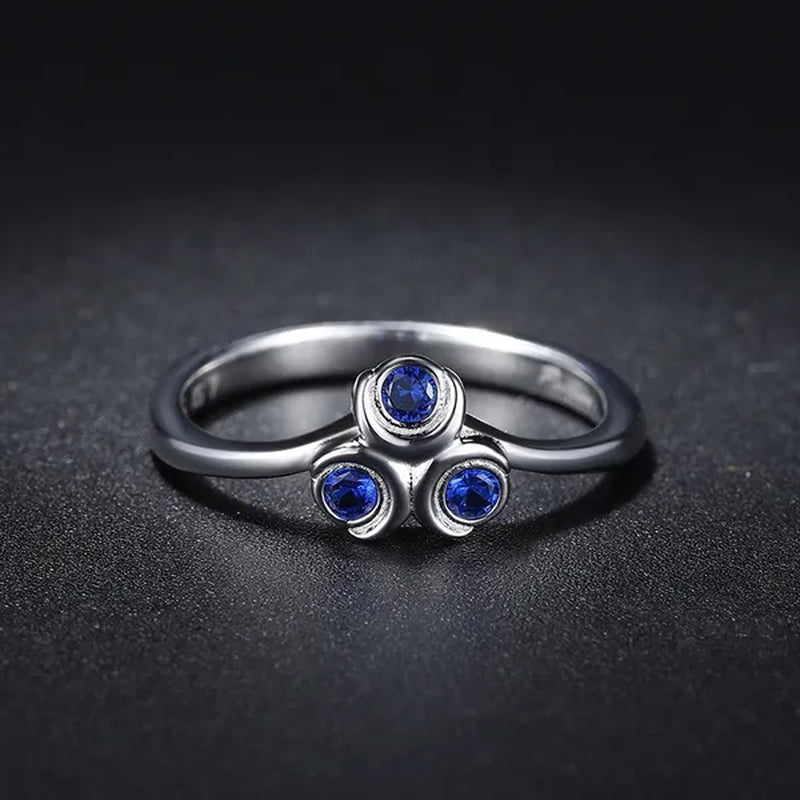 Zora Sapphire Kokiri Emerald Goron Ruby Spiritual Stones 925 Sterling Silver Wedding Engagemen Stackable Ring