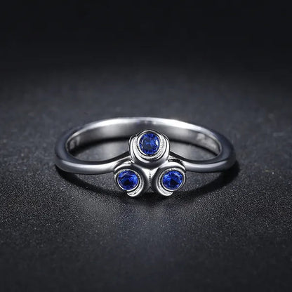 Zora Sapphire Kokiri Emerald Goron Ruby Spiritual Stones 925 Sterling Silver Wedding Engagemen Stackable Ring