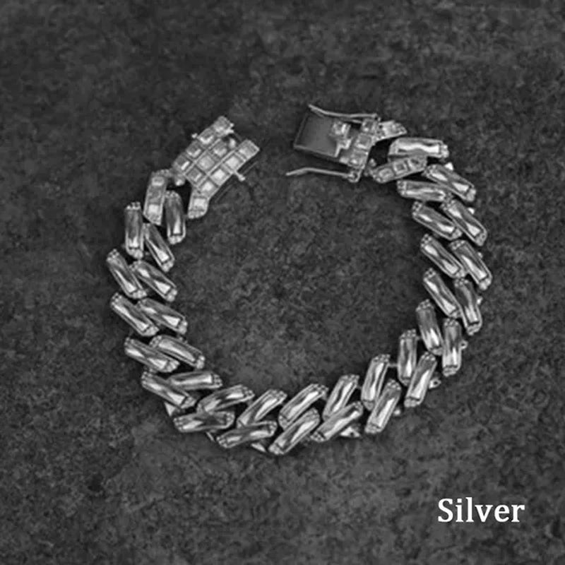 Cuban Link Chain Ice Out Chain Necklace For Men and Women Hip Hop Jewelry