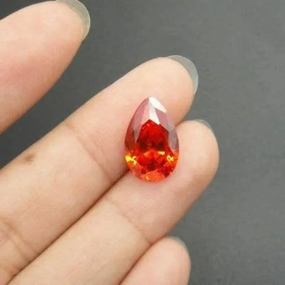 Padparadscha Sapphire 6x8mm 1.73Ct Pear Cut Shape AAAAA VVS Loose Gemstone