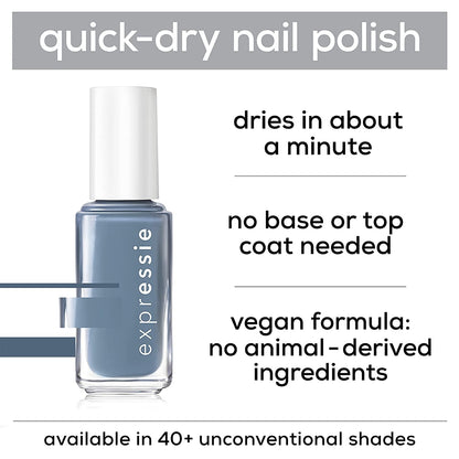 Expr, Quick-Dry Nail Polish, 8-Free Vegan, Bright Yellow, Sh00K, 0.33 Fl Oz