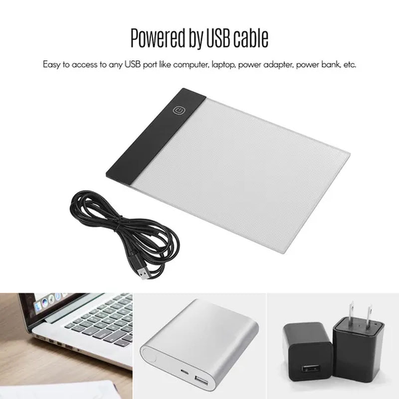 LED A3/A4/A5 Graphic Tablet Light Pad Digital Tablet Copyboard with 3-Level Adjustable Brightness for Tracing Drawing Copying Viewing DIY Art Craft Diamond Painting Supplies