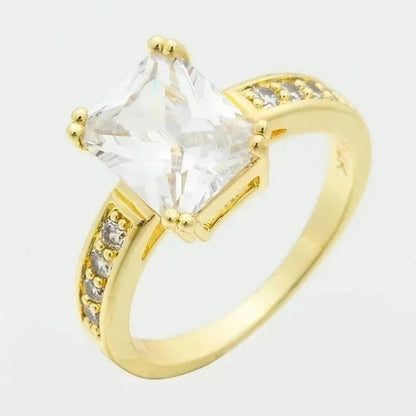 Natural 3.58CT White Diamond 14K Yellow Gold Wedding Ring Size 6-10