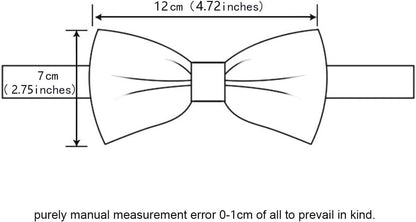 Mens Paisley Bow Tie Handkerchief Jacquard Woven Adjustable Pre-Tied Bowties Pocket Square Cufflinks Set