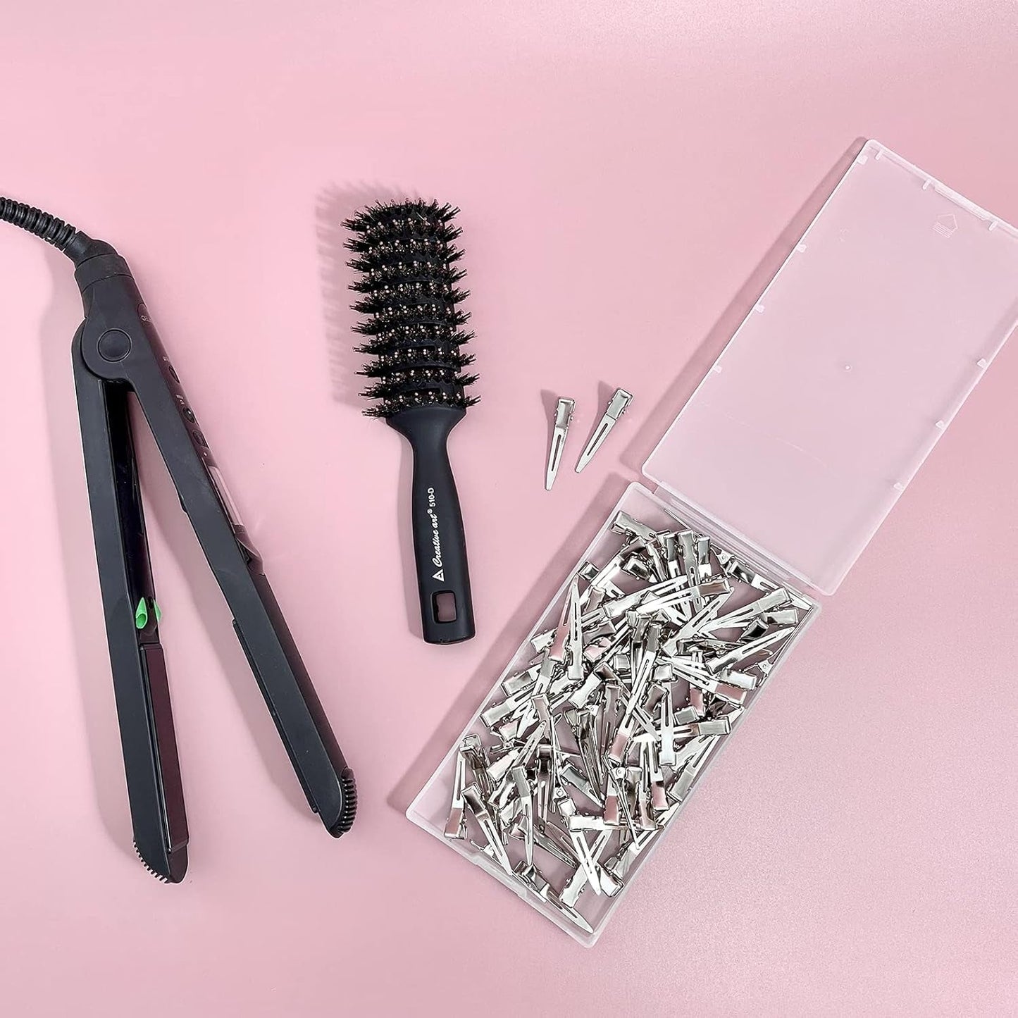 90Pcs Metal Duck Billed Hair Clips for Women Styling Sectioning, Silver Hair Pins for Long Hair, Alligator Curl Loc Clips for Thick Hair Roller, Salon, Bows DIY