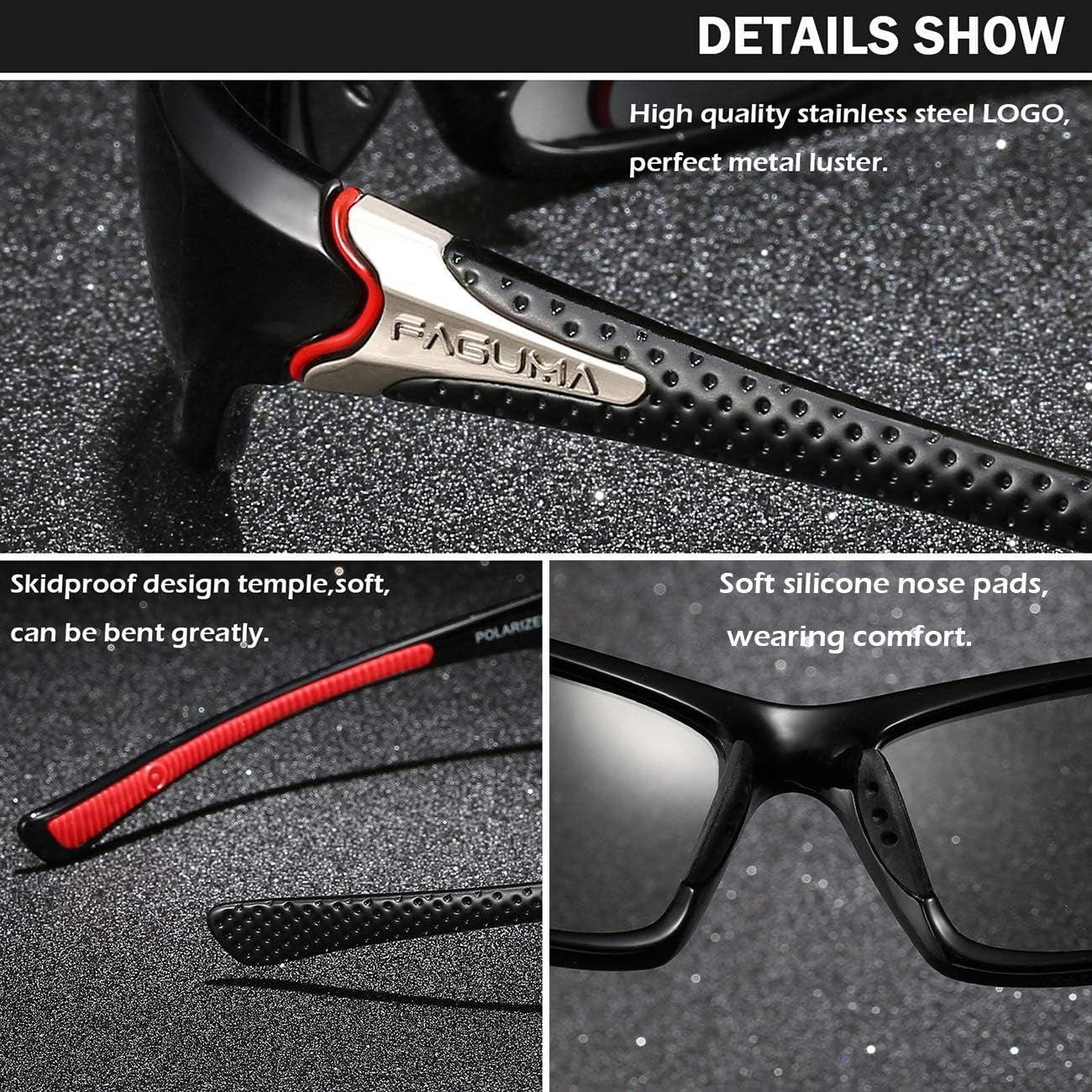Sports Polarized Sunglasses for Men Cycling Driving Fishing UV400 Protection