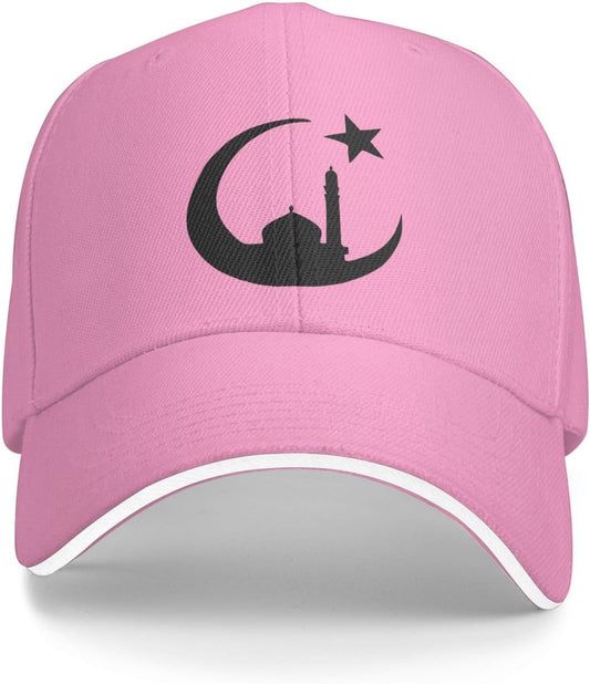 Funny-Muslim-Islam-Arabic-Islamic-Religious Allah God Be Gift Trucker Hat for Men Women Baseball Hat Snapback Golf Hat Pink
