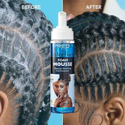 Foaming Mousse, Maximum Shine Wrap Mousse, Reduce & Prevent Frizz, Define Curls, Hold Styles, Nourishes Dry and Crips Hair, Enriched with Organic Jamaican Black Castor Oil