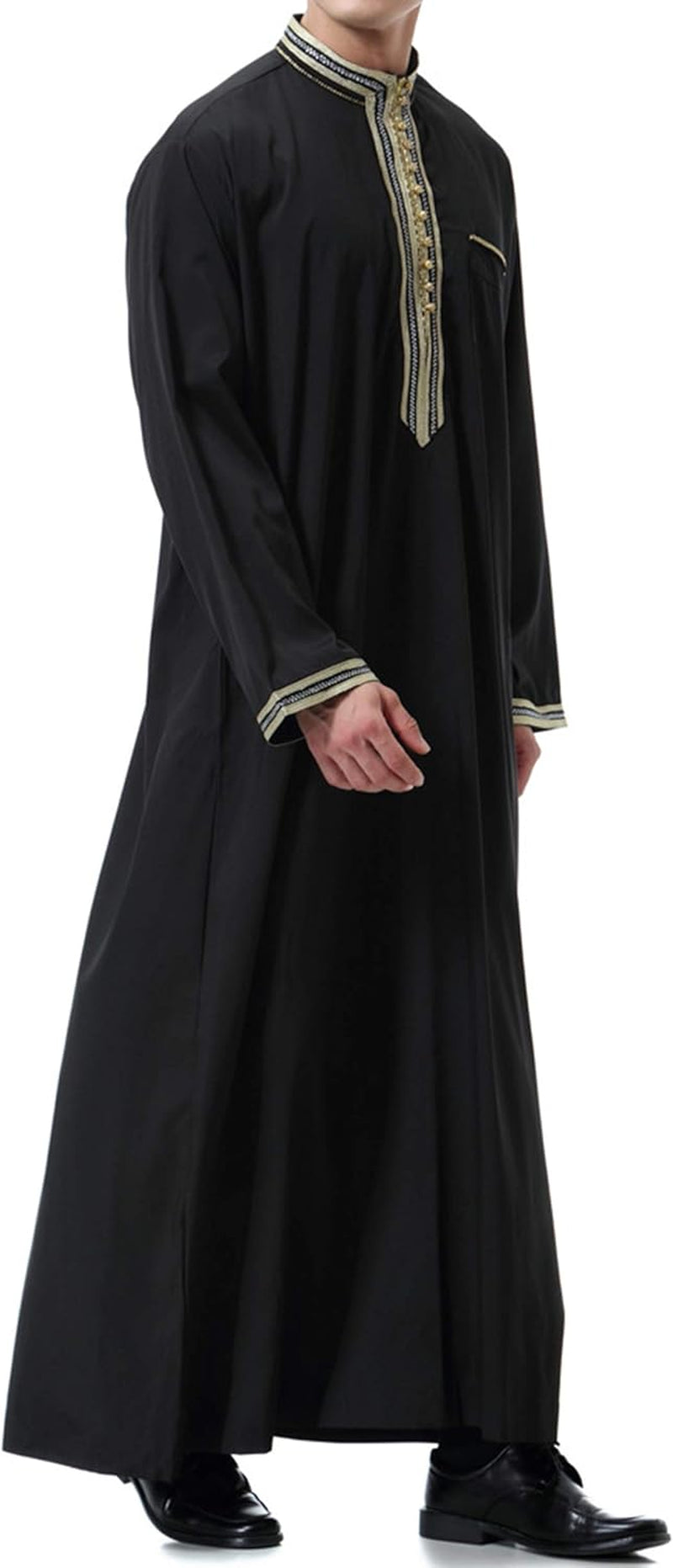 Islamic Mens Clothing Kaftan Maxi-Muslim Male Shirt Long Sleeve Abaya Dubai Cotton…
