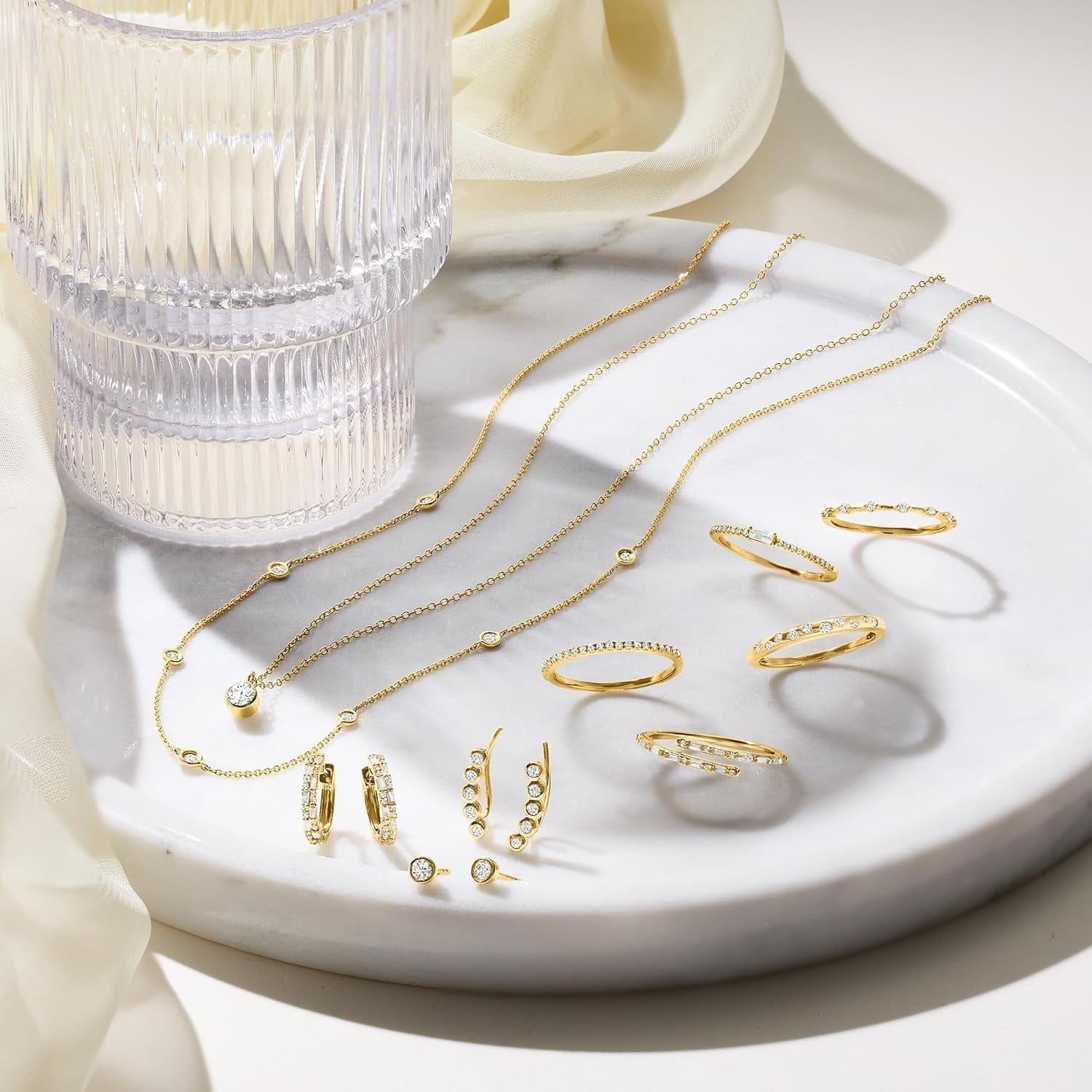 by  Diamond Station Necklace in 14Kt Gold - WORLD TIME VISITS