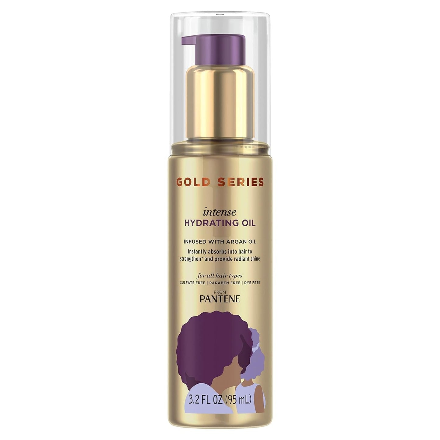 Gold Series Intense Hydrating Oil Treatment, 3.2 Fl Oz – Hair Oil Infused with Rich Argan Oil for Beautiful, Shiny Hair - Dye, Paraben and Sulfate Free Formula