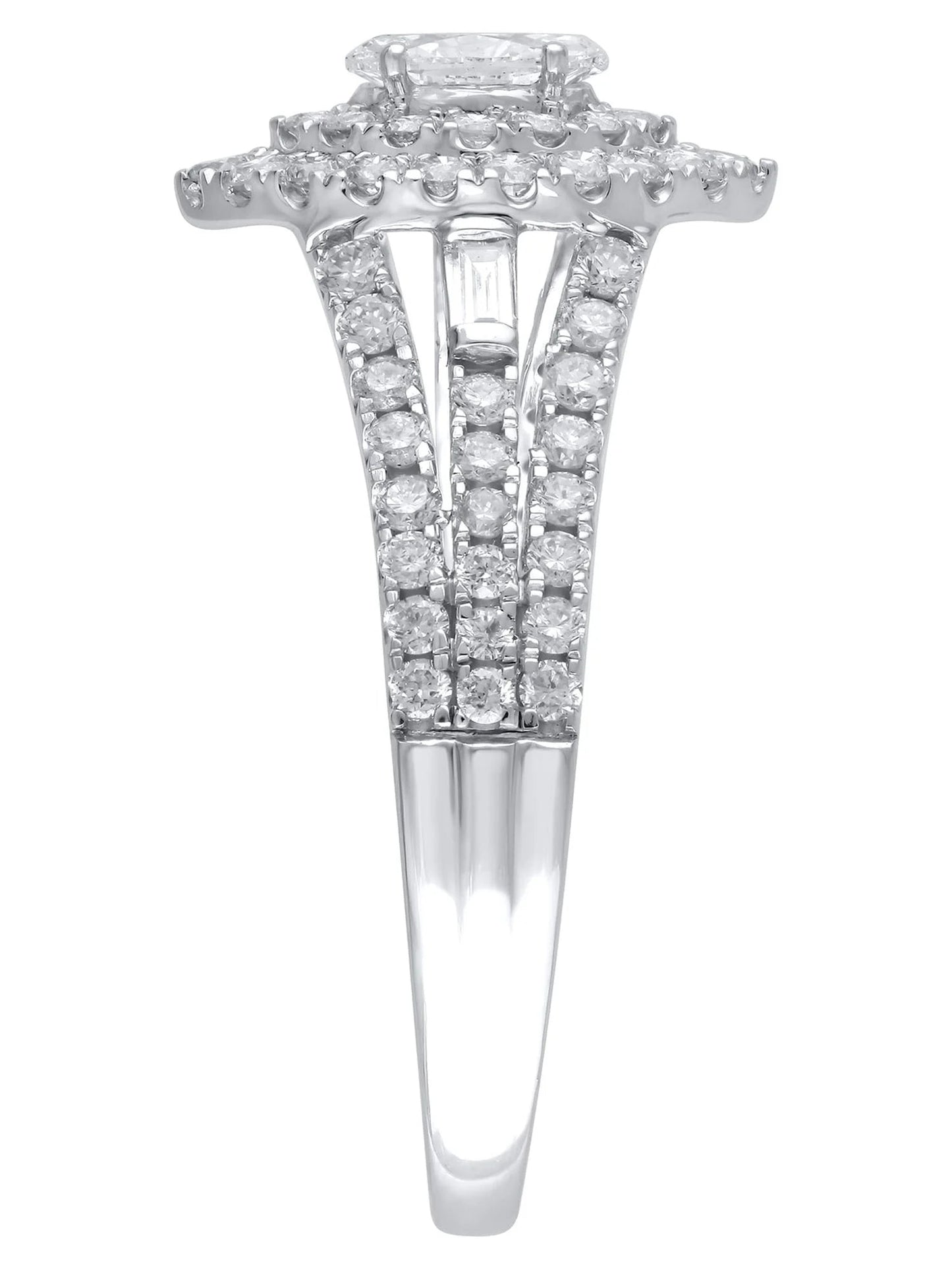 1 Carat T.W. (I2 Clarity, H-I Color)  Marquise Cut Diamond Engagement Ring in 10Kt White Gold, Size 7