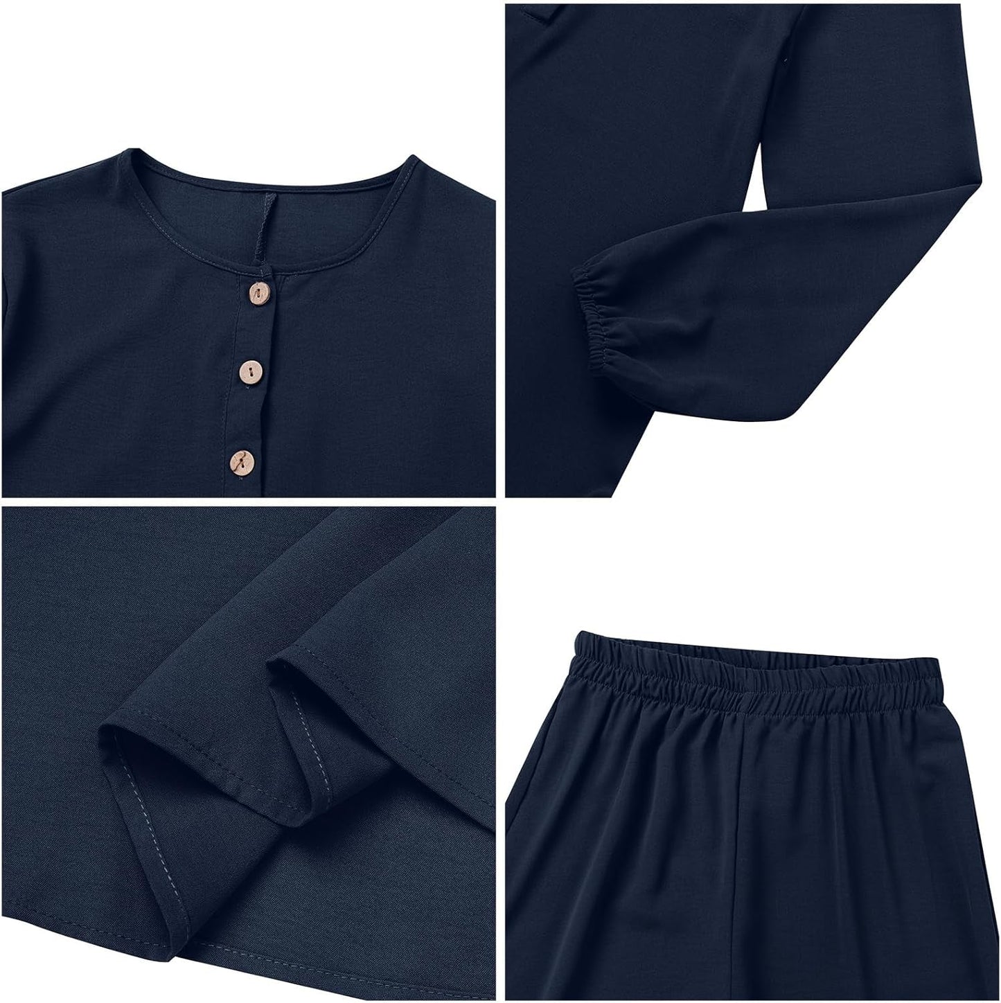 Muslim Clothes for Women Islamic Sets Top+Pants Outfits Abaya Modest Casual Dubai Robe Trousers