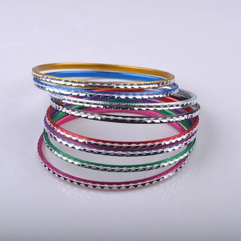 Wholesale Mixed 50Pcs Vintage Dance Cuff Bangle Aluminum Bracelets For Women Party Cool Charm Jewelry
