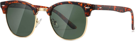 Polarized Sunglasses for Women and Men Semi Rimless Frame Retro Sun Glasses AE0369