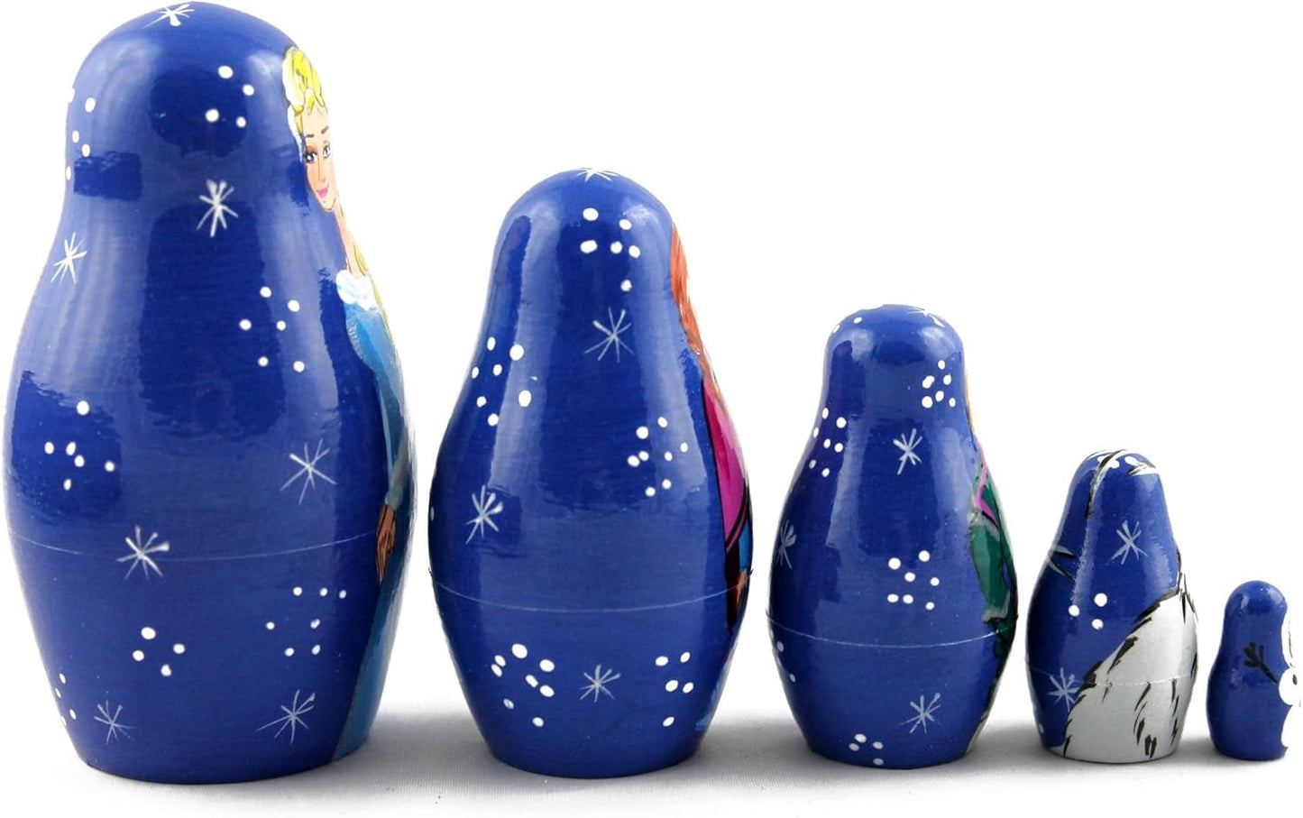 Matryoshka Matrioska Babuska Russian Nesting Wooden Doll Frozen Elsa Anna Elza Olaf Matryoshika Babushka 5 Pcs Stacking Hand Painting Nested Matriosjka Matrioska Matreshka Matrjoska Matroeska - WORLD TIME VISITS