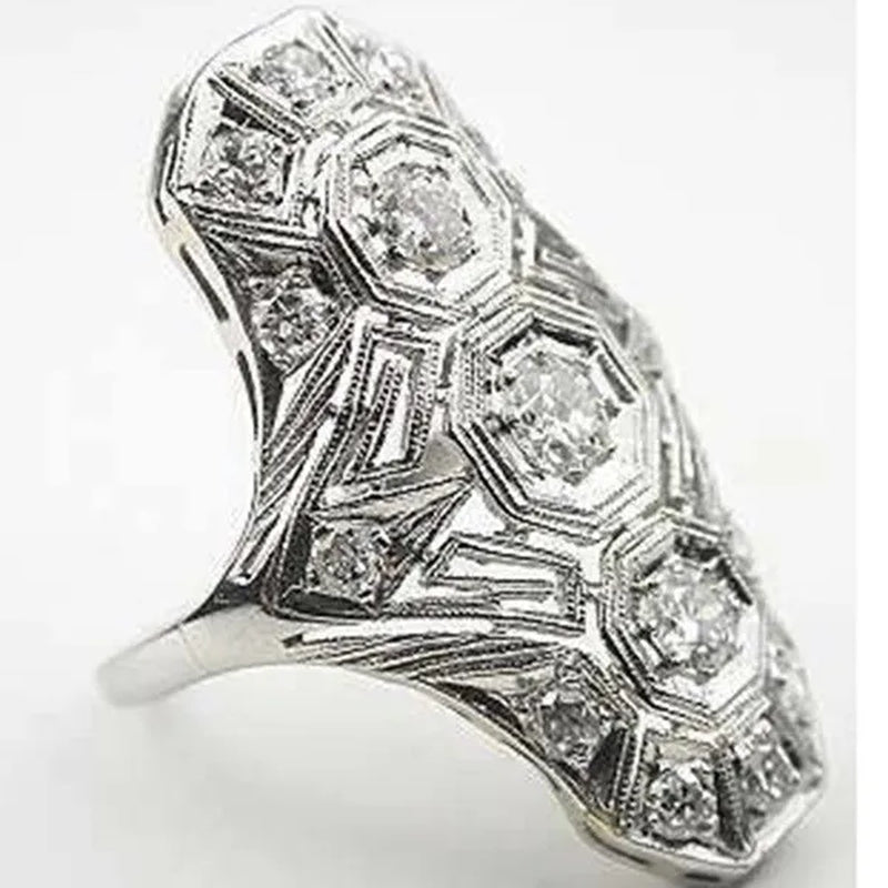 Noble Wedding Ring Anniversary Gift Party Engagement Women Jewelry Size 5-11#