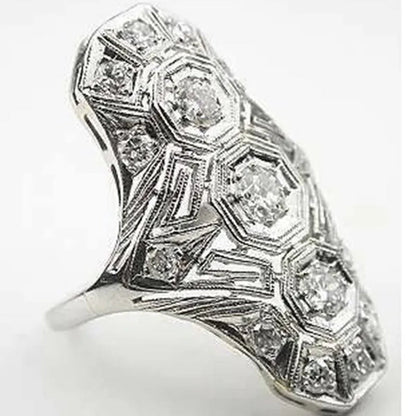 Noble Wedding Ring Anniversary Gift Party Engagement Women Jewelry Size 5-11#