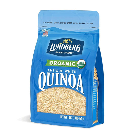 Family Farms - Organic Quinoa Antique White, 9 Essential Amino Acids, Excellent Source of Protein & Fiber, Non - Gmo, Gluten - Free, USDA Certified Organic, Vegan, Kosher (16 Oz) - WORLD TIME VISITS