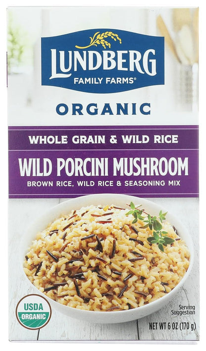 Family Farms, Rice Whole Grain with Wild Porcini Mushrooms Organic, 6 Ounce - WORLD TIME VISITS