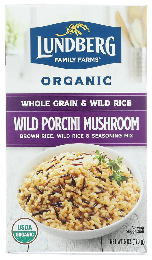 Family Farms, Rice Whole Grain with Wild Porcini Mushrooms Organic, 6 Ounce - WORLD TIME VISITS