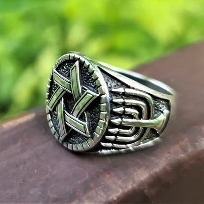 Fashion Antique Silver Color Engraved Delicate Ring Holiday Party Anniversary Couple Jewelry Gift