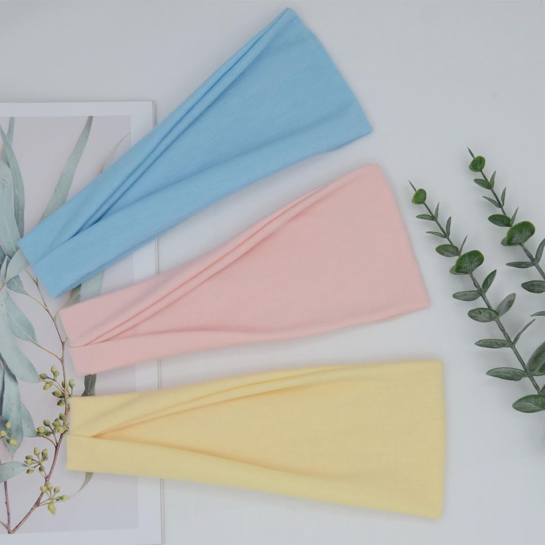 Fashion Headbands for Women Wide Headband Yoga Workout Head Bands Hair Accessories Band 6 Pack - WORLD TIME VISITS