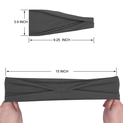 Fashion Headbands for Women Wide Headband Yoga Workout Head Bands Hair Accessories Band 6 Pack