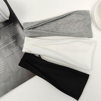 Fashion Headbands for Women Wide Headband Yoga Workout Head Bands Hair Accessories Band Black White Gray 6 Pack