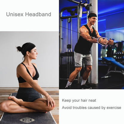 Fashion Headbands for Women Wide Headband Yoga Workout Head Bands Hair Accessories Black Band 6 Pack