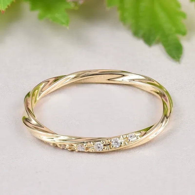 Fashion Jewelry for Women Gold Color Wedding Ring Female Engagement Party Gift Zircon Rings - WORLD TIME VISITS