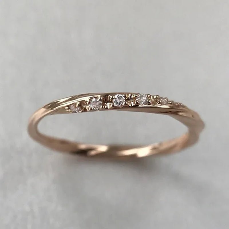 Fashion Jewelry for Women Gold Color Wedding Ring Female Engagement Party Gift Zircon Rings