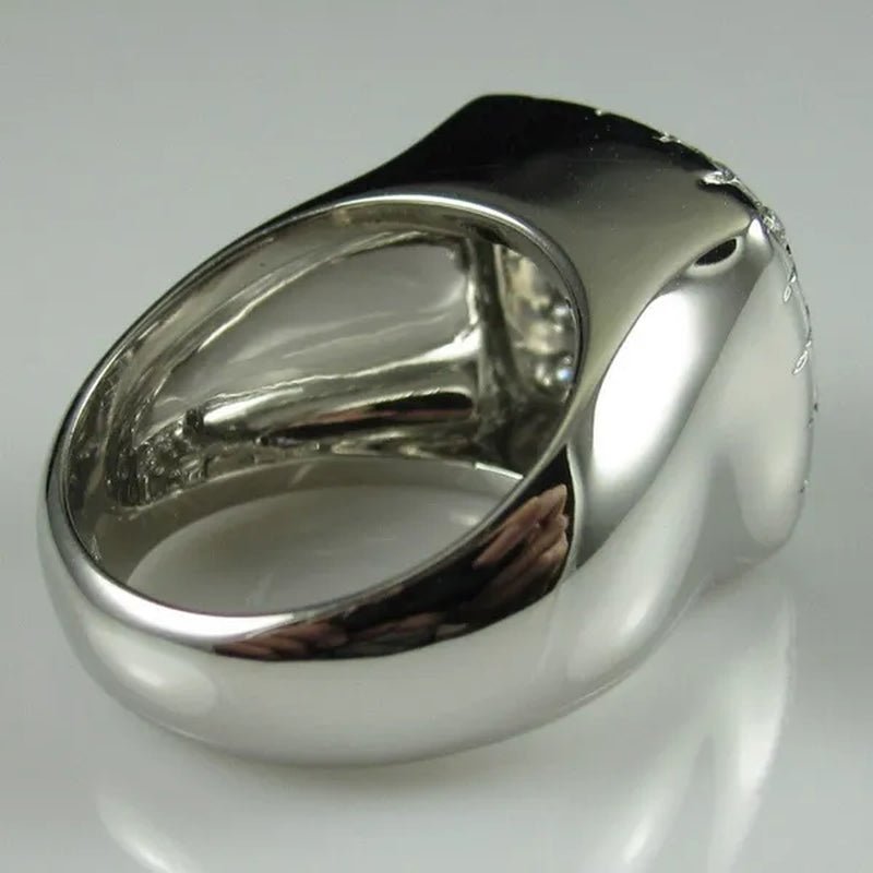 Fashion Man Jewelry White Sapphire Gemstones  925 Sterling Silver Wedding Engagement Ring Gifts