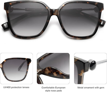Fashion Square Sunglasses for Women Trendy UV Protection Lens Womens Sunnies Sunglasses SJ2196