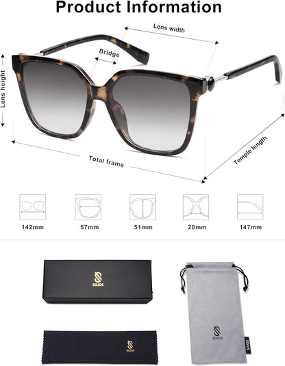 Fashion Square Sunglasses for Women Trendy UV Protection Lens Womens Sunnies Sunglasses SJ2196