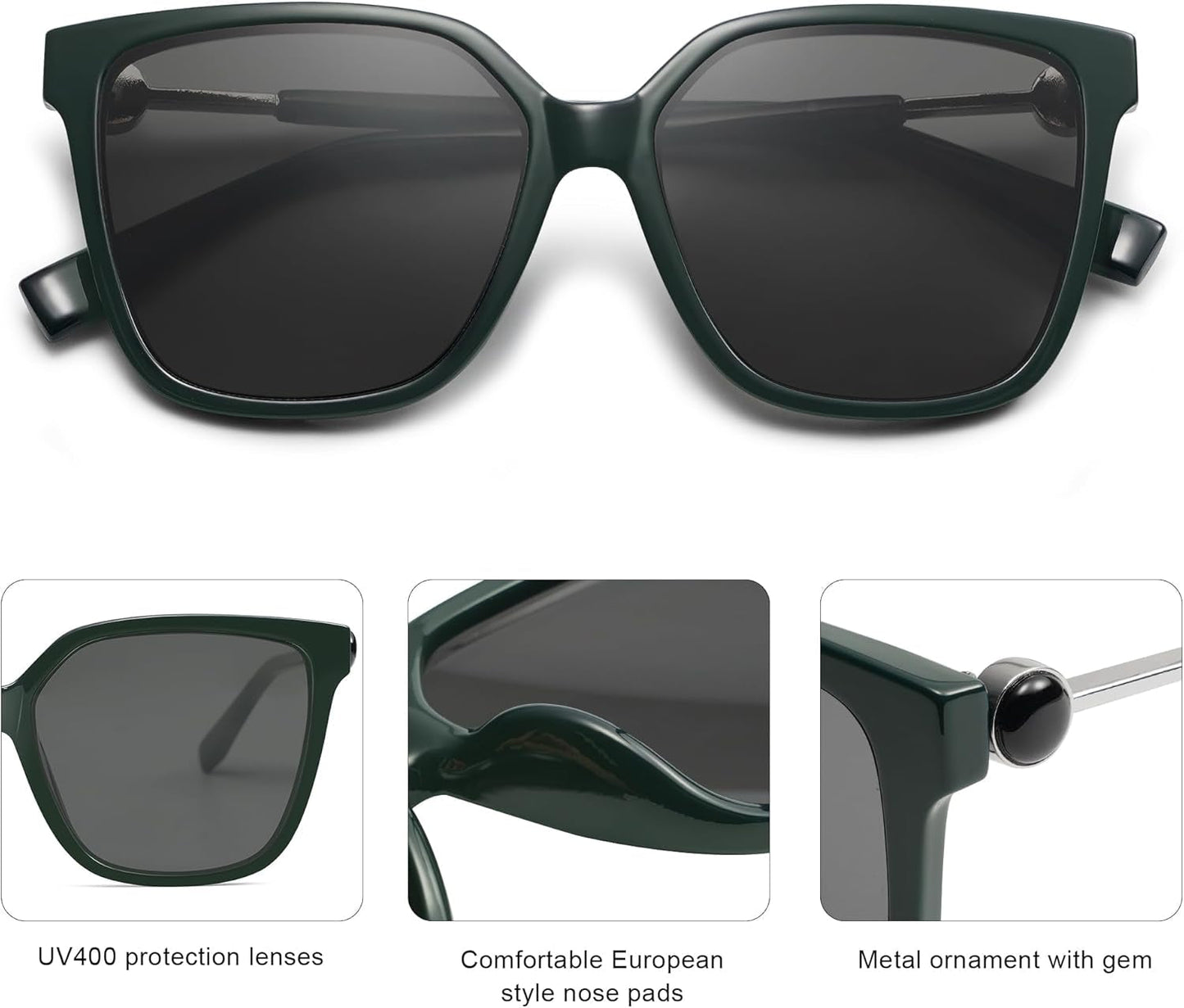 Fashion Square Sunglasses for Women Trendy UV Protection Lens Womens Sunnies Sunglasses SJ2196