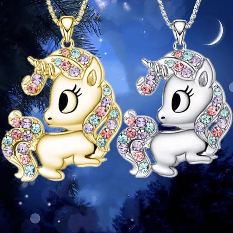 Fashion Unicorn Zircon Necklace Animal Horse Pendant Engagement Necklaces for Women Animal Jewelry Wedding Accessories Birthday Anniversary Gift