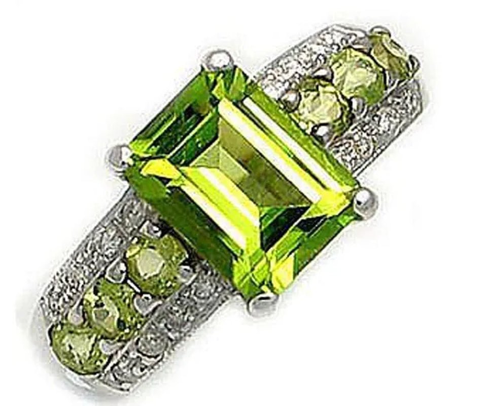 Fashion women 925 sterling silver Citrine & white topaz gemstones Rings Size 6 7 8 9 10 - WORLD TIME VISITS