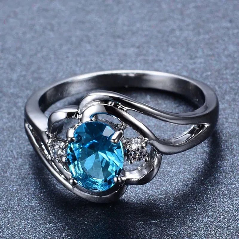 Fashion Women 925 Sterling Silver Oval Cut Natural Red Ruby Gemstone Wedding Ring